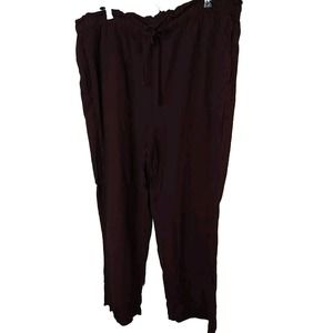 American Eagle Purple Pullon Casual Drawstring Close Straight Pocket Pant. SizeL